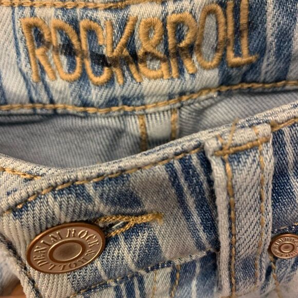 Rock&Rolll Light Wash High Rise Stripe Trouser - Picture 6 of 13